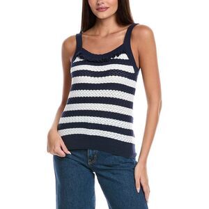 &Isla Womens  Ella Pointelle Tank Sweater, Blue
